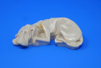 Carved Soapstone/Resin Vintage Bloodhound Dog Figurine Made in Mexico