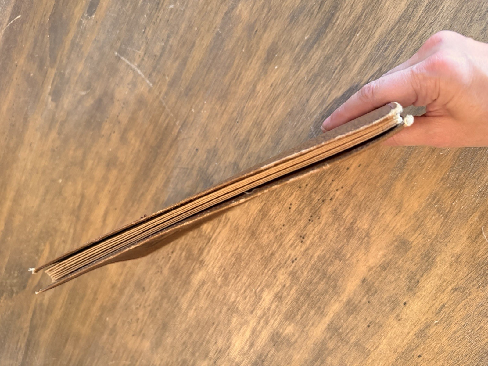 Vintage leather tooled Valuable Papers folder or portfolio- 1942