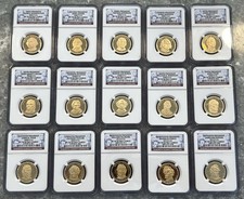 RARE NGC PF70 Ultra Cameo 2007-S 2008 2009 2010 President 15-Coin $1 Proof Set !