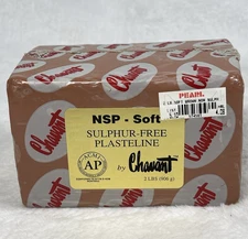Chavant NSP Soft Sulfur-Free Sculpting Clay 2 lb Brown Plasteline Sealed