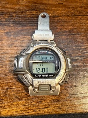 Casio Pro Trek PRT-600 Modul 1570 Vintage Digitaluhr Japan ohne Armband