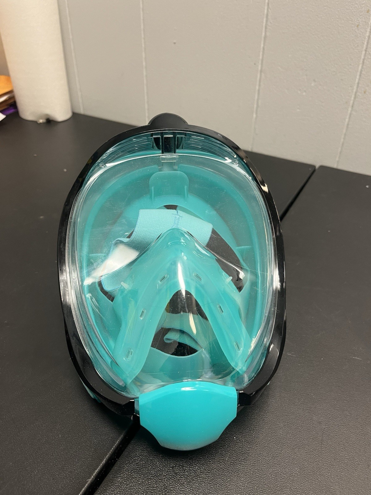 Máscara de natación facial completa de snorkel submarino antiniebla respiración segura para adultos