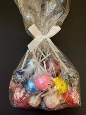 ORIGINAL GOURMET Lollipops/Suckers *LOT OF 25 MIXED FLAVORS- LARGE LOLLIPOPS*