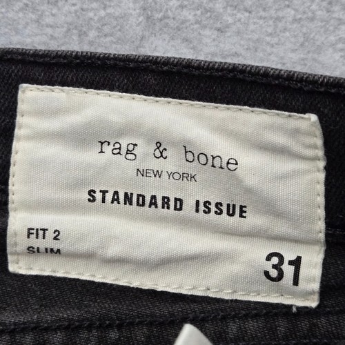 Vintage Rag & Bone Standard Issue Skinny Jeans Womens 31 Black Slim Fit - Picture 10 of 19