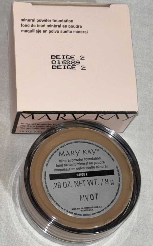 BASE EN POLVO MINERAL MARY KAY ~ BEIGE 2 ~ #016889 DESCATALOGADA ~ Nuevo Stock Antiguo Foto 3 de 3