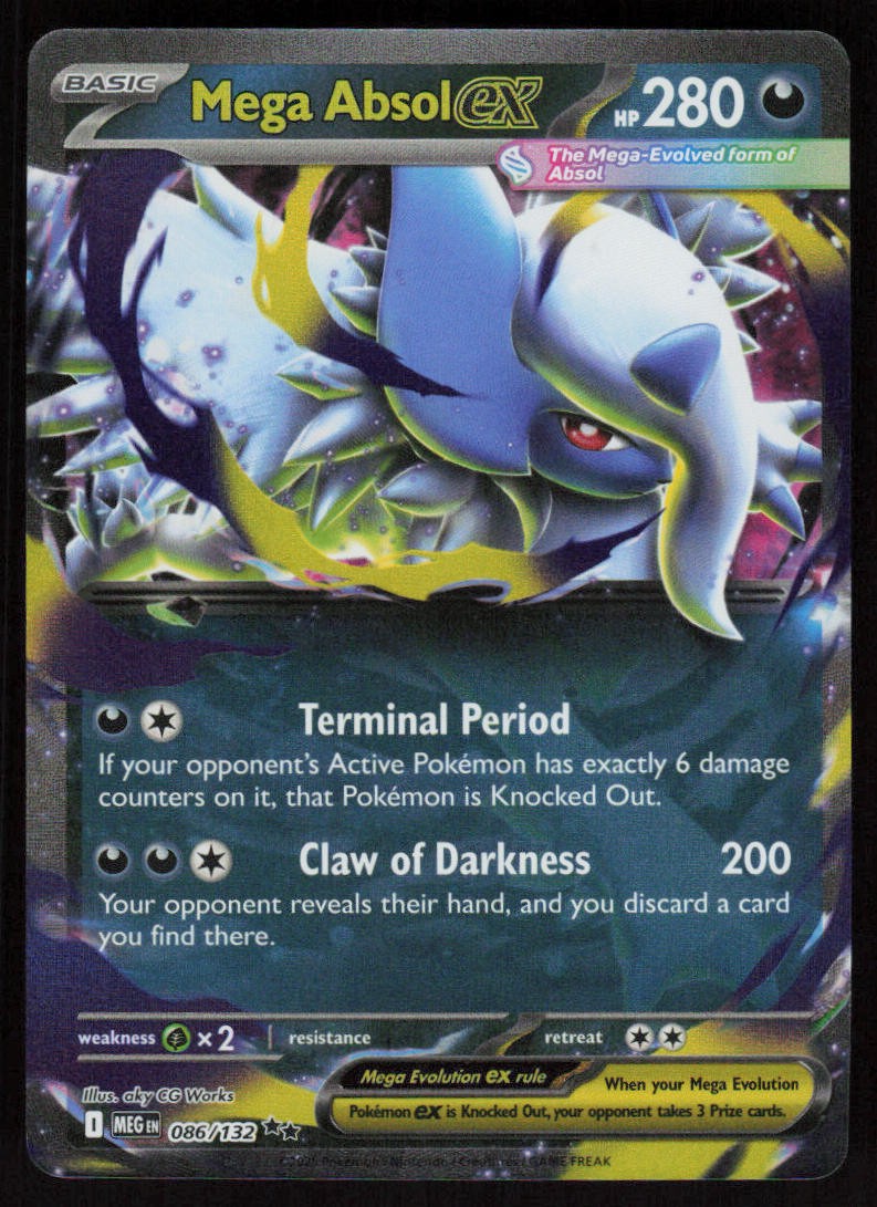 Mega Absol ex - Holo 086/132 ME01: Mega Evolution LP-NM