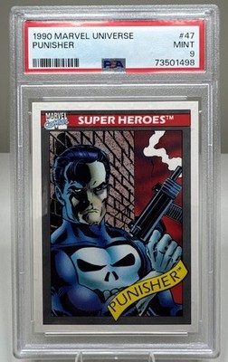 1990 Impel Marvel Universe Super Heroes Punisher #47 Frank Castle   PSA 9 MINT