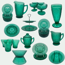 Tiara Sandwich Spruce Green Dinnerware Choose Piece Plate, Glass, Bowl, Pitcher