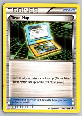 Town Map 136/149 Uncommon Boundaries Crossed Pokemon Moderately Played