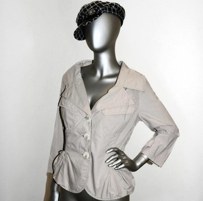vintage nice connection light raincoat ashcream buttoned bourgeois core size S/M