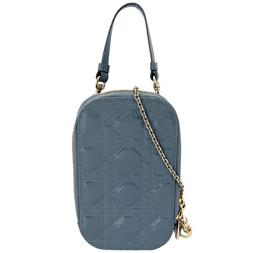 Christian Dior Cannage Lady Dior Call'in Shoulder Bag Patent Leather #BSH1316