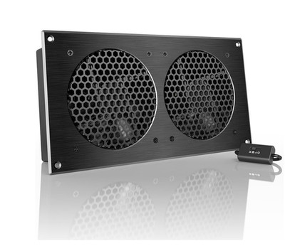 AC Infinity AIRPLATE S7, Quiet Cooling Fan System 12'' with Dual 120, Black 