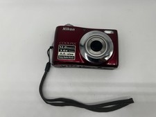 NIKON COOLPIX L22 Red Compact Digital Camera 12MP w/ 3.6x - Read Works