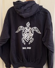 Aloha Hawaii Maui Turtle Graphic Hoodie Sweatshirt Womens Sz M