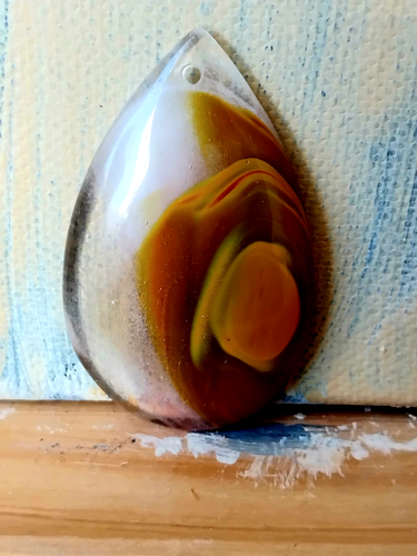 ◉ Quarz Anhänger in Tropfenform ◉ mit fused colour ◉ ◉ Quarz Anhänger in Tropfenform ◉ mit fused colour ◉