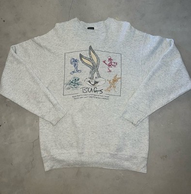 Vintage 90s Looney Tunes Crewneck Sweatshirt Bugs Bunny Size Large