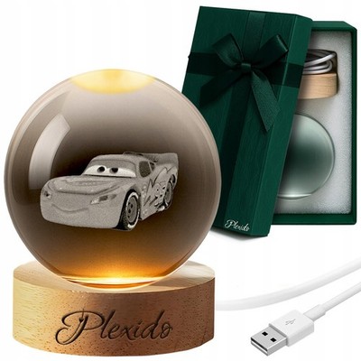 Kristallkugel 3D Nachtlicht LED-Kugel Cars Lightning McQueen