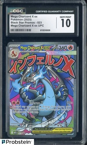 #3 2025 Pokemon MEP EN BSP Ultra Premium UPC Mega Charizard X ex CGC 10 GEM MINT
