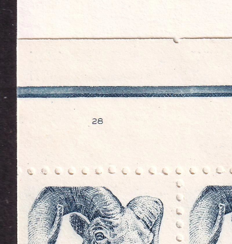 1982 Bighorn Sheep booklet Sc BK142 20c rare plate number 28 (Sc 1949a panes) - Image 2 of 2