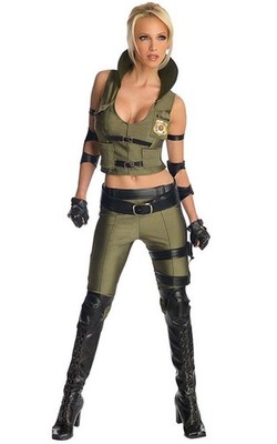LICENSED ADULT WOMENS SEXY MORTAL KOMBAT SONYA BLADE FANCY DRESS COSTUME
