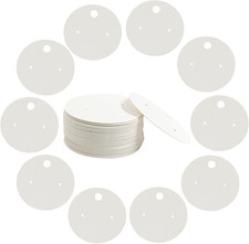 round Earring Display Holder Cards, 5Cm/2 Inch, White, 100 Pcs  Kraft