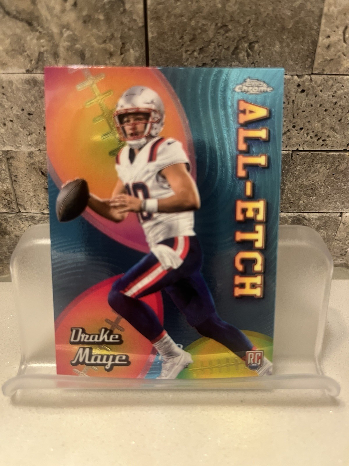 2024 Topps Chrome - All-Etch Drake Maye #CAE-DM Refractor (RC Rookie) Patriots