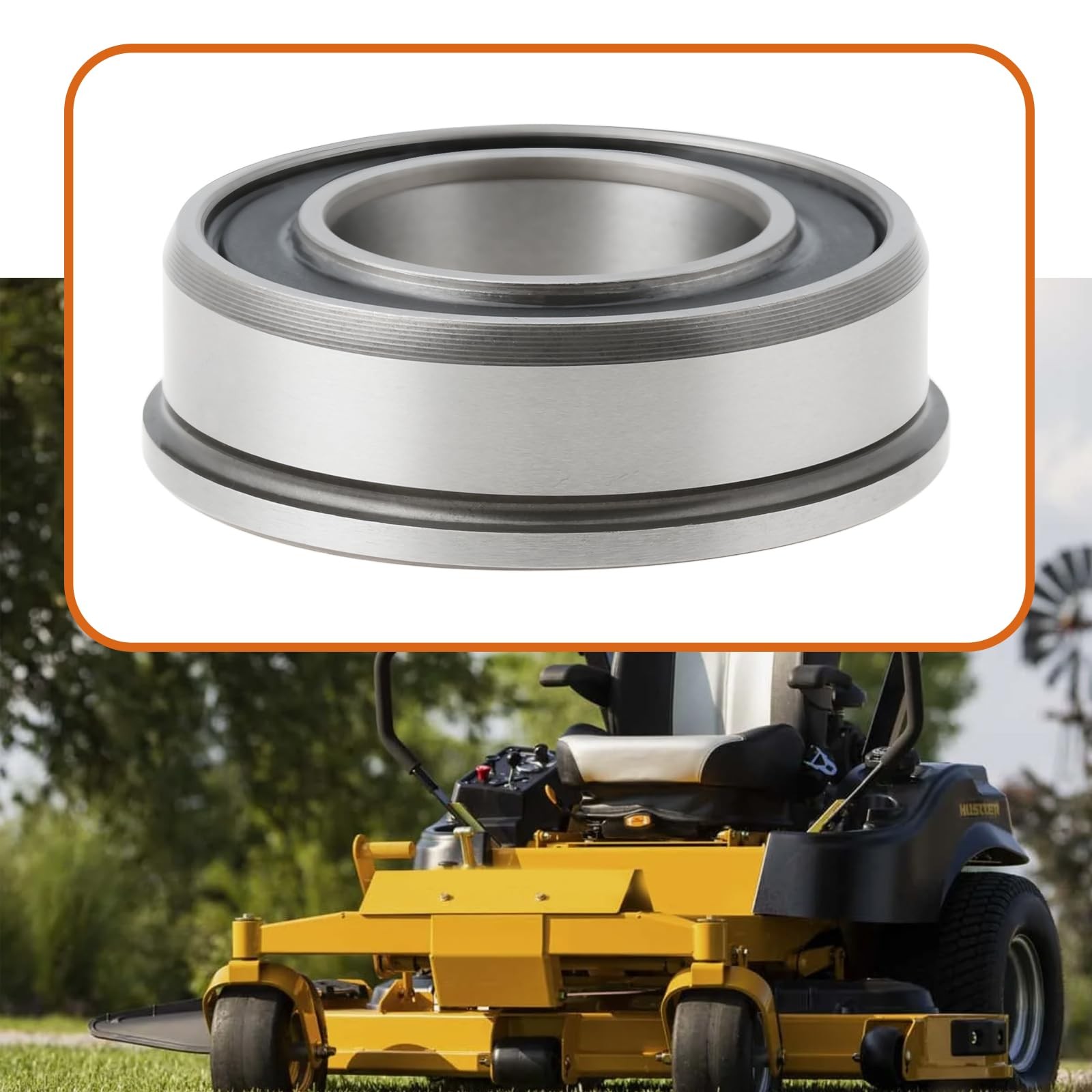 Roulement de roue avant tondeuse à gazon 604845 acier chrome 19x35x13 mm - 2
