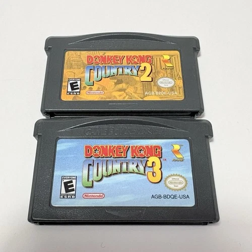 Donkey Kong Country 2 & 3 Nintendo Gameboy Advance GBA Authentic Tested Clean
