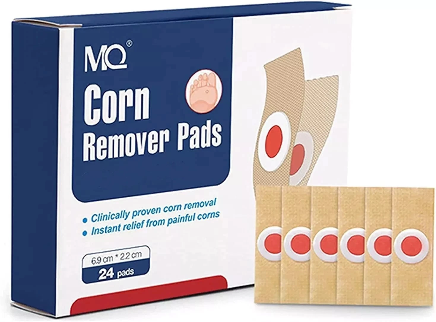 2 pack x Corn Remover Soft Pads SALICYLIC ACID for Foot 6.9cm X 2.2cm 24 pads