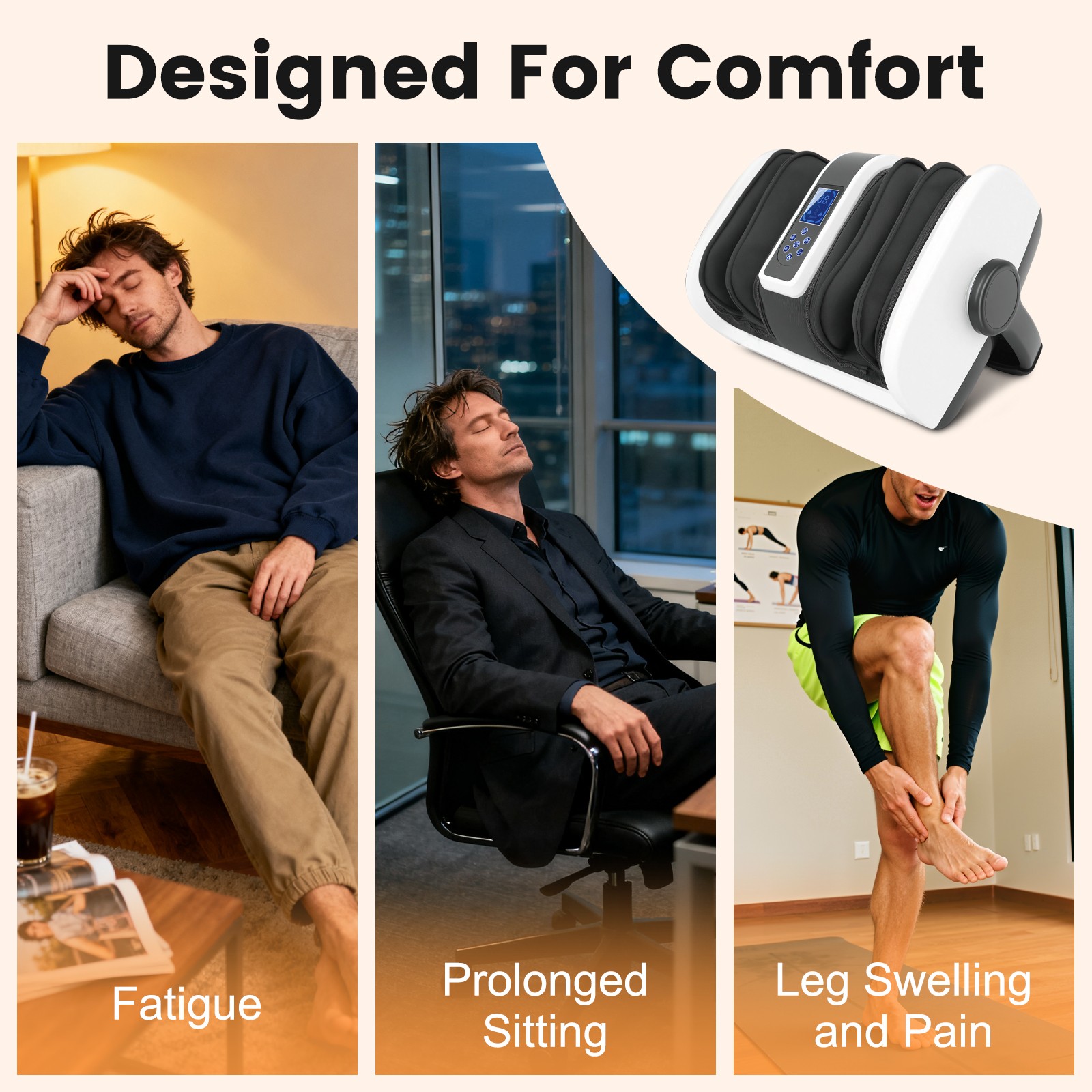 Shiatsu Foot Massager Machine W/ Heat Vibrate Deep Kneading for Plantar Fasciiti