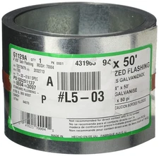 Galvanized Flashing Roll 4-Inch x 50-Feet - HOME PRODUCTS 70004