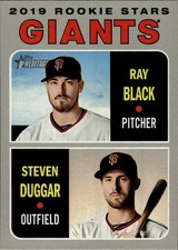 2019 Topps Heritage #267 Giants 2019 Rookie Stars (Ray Black / Steven Duggar)