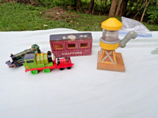 Thomas the Train Wooden Railway Yellow Sodor Water Tower lot of train
