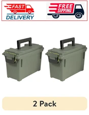 Strategy Field Ammo Box 11.6" L x 5.2" W x 7.2" H Plastic OD Green (2 pack)