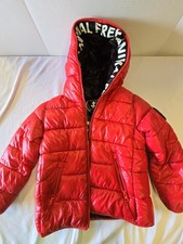 Save the Duck Kids Red Ultra Light Hooded Puffer Jacket Size 6S3065B