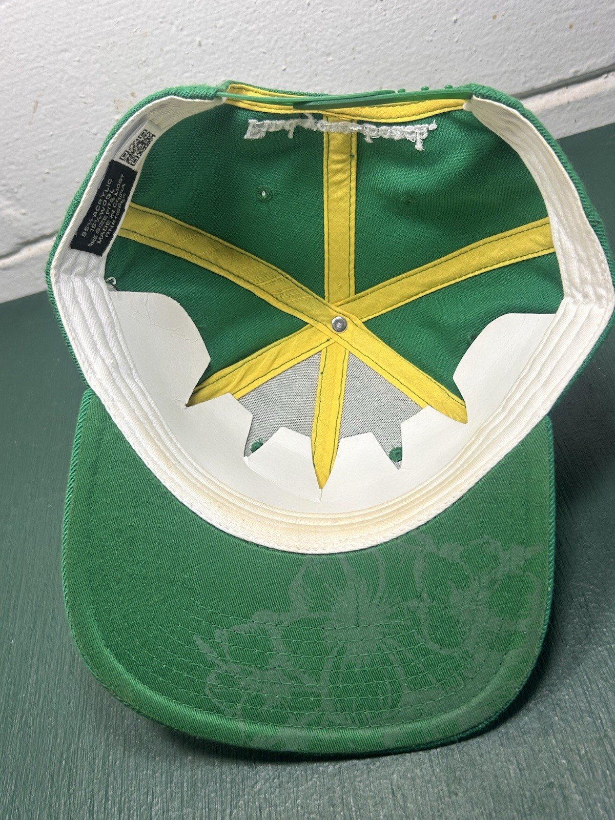 CORONA Beer Hat Cap Strap Back Hook Loop Green IR… - image 9