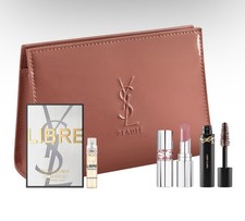 New YSL Beauty 4 Pc Gift Set: Pouch - Loveshine 44-Lash Clash 2 - YSL EDP MINI