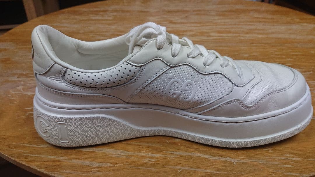 Gucci Sneakers Shoes White With GG Pattern Size 9 US About9.5 For Men thumbnail 8