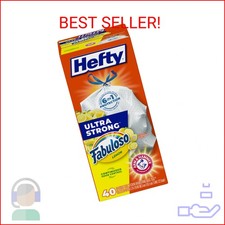 Hefty Ultra Strong 13 Gallon Trash Bags, Tall Kitchen Trash Bags 13 Gallon Size,