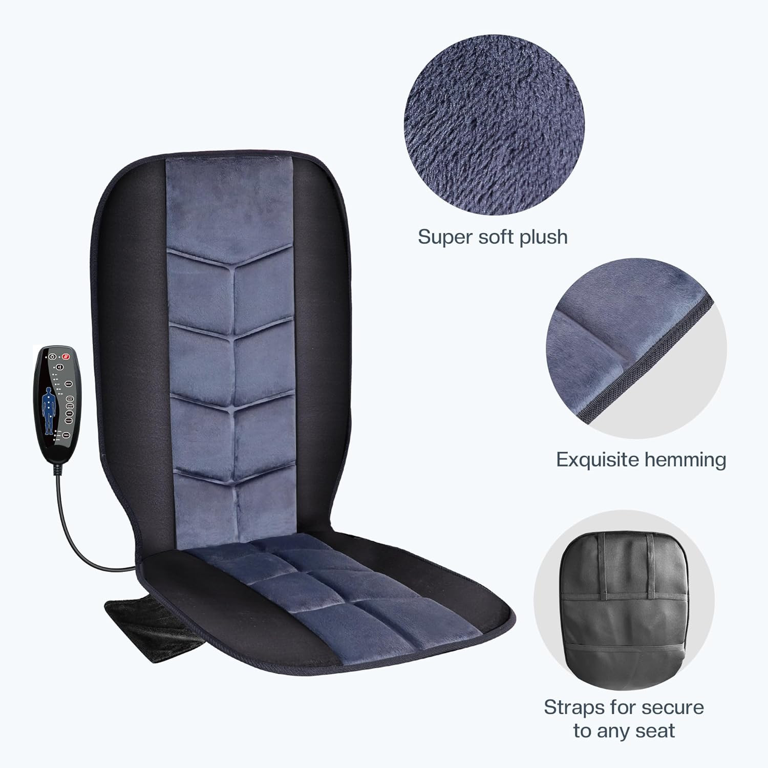 CILI Massage Chair Pad,Back Massager with Heat,Massage Seat Cushion with 10 Vibr