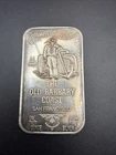 1973 USSC Mint The Old Barbary Coast 1oz Silver Bar- Blank Under Building! LOOK!