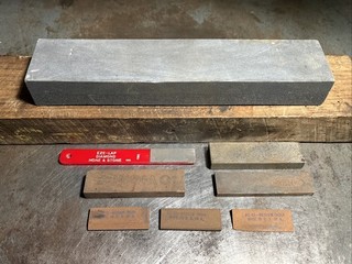 Lot Vintage Honing Sharpening Stones Oil Stones Mixed