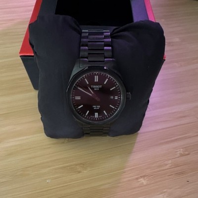 Tissot PRC 100 Solar Powered Quartz Men's Black Stainless Steel Analog Watch