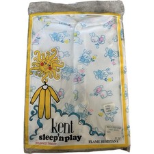 Vintage Baby Sleeper Kent Sleep N Play Brushed Tricot Large 19-24lbs Footie
