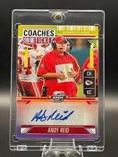 2024 Contenders Optic Coaches Ticket Gold Andy Reid /10 Chiefs AUTO