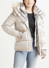 Pajar Women M Arctic (-20c) Puffer Jacket- Hooded-removable Bib-champagne/silver