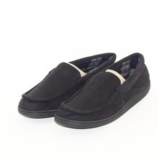 SPORTO mens indoor/outdoor slippers size XL 12-13 black faux suede upper NEW