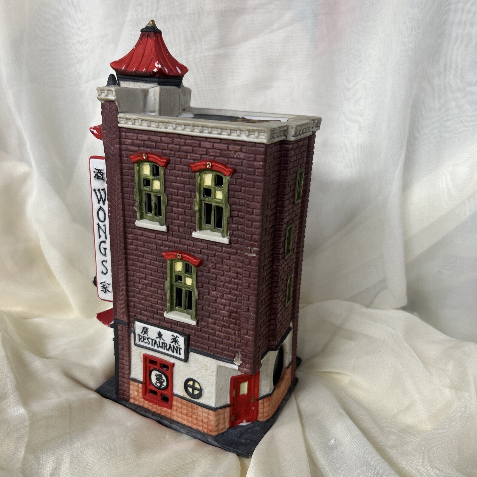 Dept 56 Heritage Village Christmas 1990 Wong's In Chinatown (Damaged See Photos) eBay