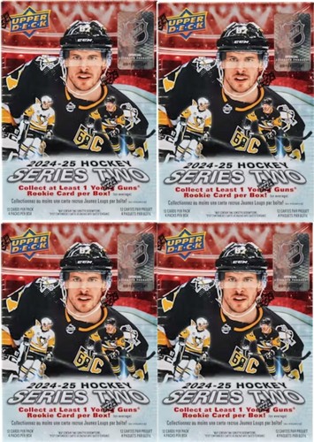 Lot of 4 - 2024-25 Upper Deck Series 2 Hockey Blaster Boxes - Young Guns!