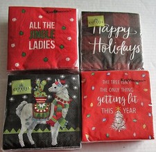 Assortimento tovaglioli CHRISTMAS COCKTAIL #2 10" x 10" numero 40 {a scelta}